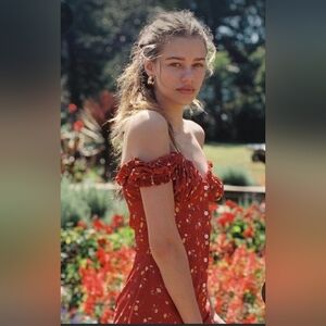 With Jean daisy midi dress